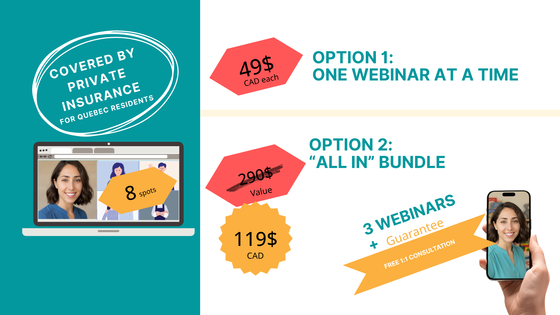 Webinar bundle pricing options